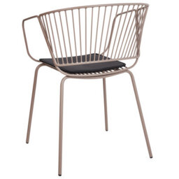 Beliani Set Of 2 Dining Chairs Rigby Metal Beige - thumbnail 6