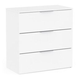 FurniComp LTD Furnicomp Chicago 3 Drawer 80Cm Chest Of Drawers - Matt White - thumbnail 2
