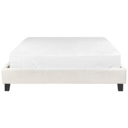 Beliani Bed Without Headboard Boucle Roanne 140 X 200 Cm (Eu Double) Light Beige - thumbnail 6