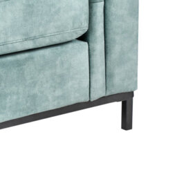 Beliani Corner Sofa 4 Seater Oslo Velvet Teal Right Hand - thumbnail 9