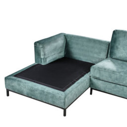 Beliani Corner Sofa 4 Seater Oslo Velvet Teal Right Hand - thumbnail 8
