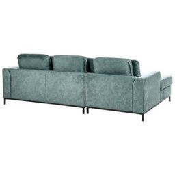 Beliani Corner Sofa 4 Seater Oslo Velvet Teal Right Hand - thumbnail 5