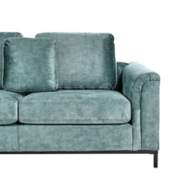 Beliani Corner Sofa 4 Seater Oslo Velvet Teal Right Hand - thumbnail 6