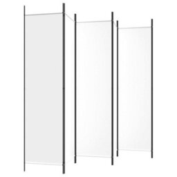 Berkfield 6-Panel Room Divider White 300X200 Cm Fabric - thumbnail 5