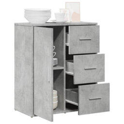 Berkfield Sideboard Concrete Grey 60X31X70 Cm Engineered Wood - thumbnail 4