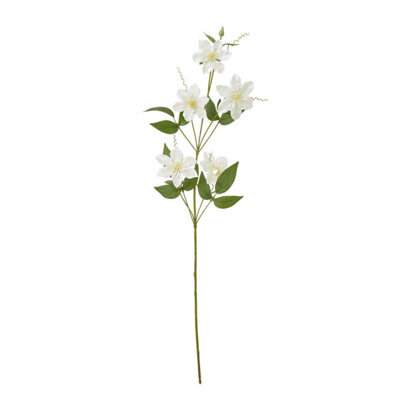 Hill Interiors Pearl Clematis Artificial Flower Spray Cream (One Size) - image 1