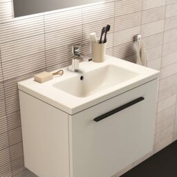 Ideal Standard I.life S Compact Matt White Wall-Mounted Bathroom Vanity Unit (H) 440mm (W) 600mm - thumbnail 5