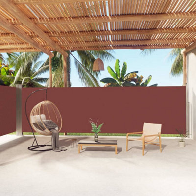 Berkfield Retractable Side Awning Brown 180X1000 Cm - image 1