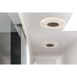 Luminosa Lighting Luminosa Goffi 69Cm Integrated Led Semi Flush Ceiling Light White Led Dimmable 3000-6000K Remote Control - thumbnail 6