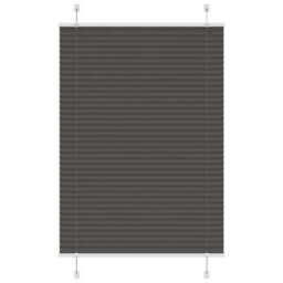 Berkfield Pleated Blind Black 100X150 Cm Fabric Width 99.4 Cm Polyester