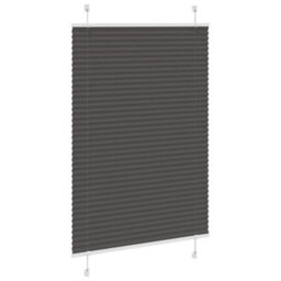 Berkfield Pleated Blind Black 100X150 Cm Fabric Width 99.4 Cm Polyester - thumbnail 3