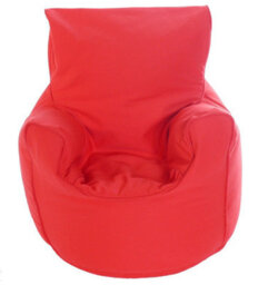 Bean Lazy Cotton Twill Red Bean Bag Arm Chair Toddler Size