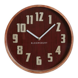 Orsina Red Grain Small Wall Clock, Easy To Read Design Of Clock For Indoor, Versatile And Functional Outdoor Clock - thumbnail 1