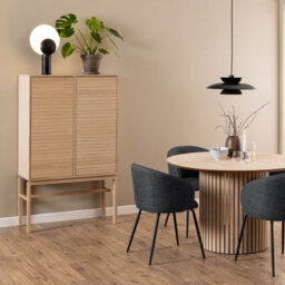 Furniture To Go Linley Cabinet With 2 Doors And 4 Shelves In White Oak - thumbnail 5