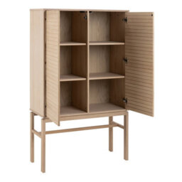 Furniture To Go Linley Cabinet With 2 Doors And 4 Shelves In White Oak - thumbnail 4