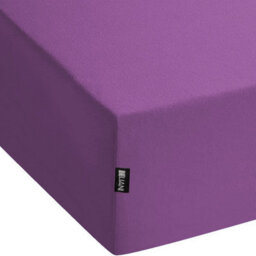 Beliani Fitted Sheet Janbu Cotton 160 X 200 Cm Purple - thumbnail 4