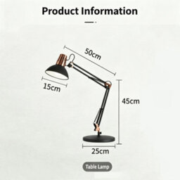Amorly Matte Brass Multi Joint Articulated Desk Lamp, Metal Base, Partially Adjustable Swing Arm,decorative Table Lamp For Home & Office - thumbnail 5