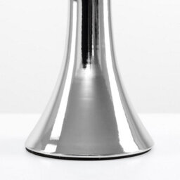 Valuelights Pair Of - Small Chrome Touch Table Lamps With Grey Fabric Shades With 5W Led Dimmable Candle Bulbs In Warm White - thumbnail 3