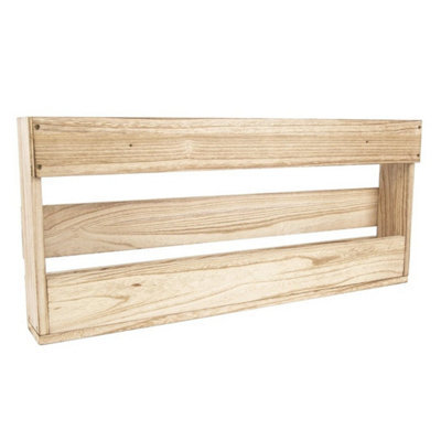 80Cm Wall Mounted Wooden Hanging Shoe Rack Footwear Holder Organizer Set Of 2 - image 1