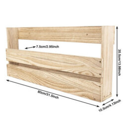 80Cm Wall Mounted Wooden Hanging Shoe Rack Footwear Holder Organizer Set Of 2 - thumbnail 2