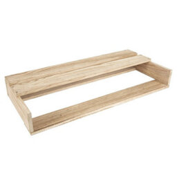 80Cm Wall Mounted Wooden Hanging Shoe Rack Footwear Holder Organizer Set Of 2 - thumbnail 4