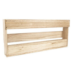 80Cm Wall Mounted Wooden Hanging Shoe Rack Footwear Holder Organizer Set Of 2 - thumbnail 1