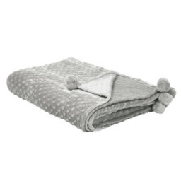 Beliani Blanket Samur 200 X 220 Cm Light Grey