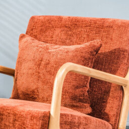 Nordlys Solid Wood With Terracotta Fabric Rocking Chair Countryside Style Living Room - thumbnail 5