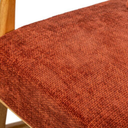 Nordlys Solid Wood With Terracotta Fabric Rocking Chair Countryside Style Living Room - thumbnail 7