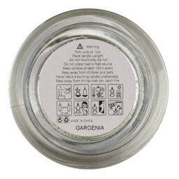 Living And Home Vegetable Wax Gardenia Scented Smokeless Candle In Silver Glass Jar - thumbnail 6