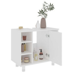Berkfield Bathroom Cabinet White 60X32X53.5 Cm Engineered Wood - thumbnail 4