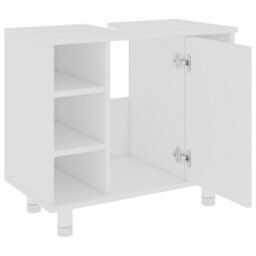Berkfield Bathroom Cabinet White 60X32X53.5 Cm Engineered Wood - thumbnail 5