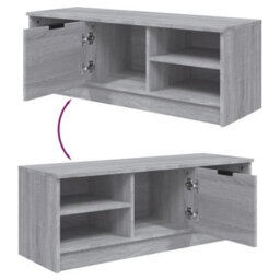 Walplus Tv Cabinet Grey Sonoma 102X35.5X36.5 Cm Engineered Wood - thumbnail 8