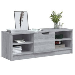 Walplus Tv Cabinet Grey Sonoma 102X35.5X36.5 Cm Engineered Wood - thumbnail 4
