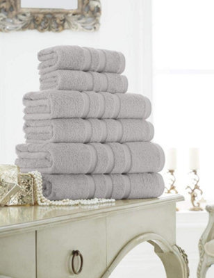 Gc Gaveno Cavailia 2 Pack Zero Twist Bath Towel 70X120 Silver Quick Absorbent & Super Soft Towels
