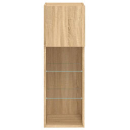 Walplus Tv Cabinet With Led Lights Sonoma Oak 30.5X30X90 Cm - thumbnail 9