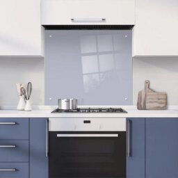 60 X 50Cm Lavender Quartz Glass Kitchen Splashback Splatter Screen Pre Drilled Holes Wall Hanging Fixings Included - thumbnail 1