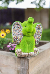 Marco Paul Elephant Garden Ornament With Flocked Moss