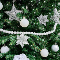 Melody Maison White Wooden Ball Garland - 150Cm - thumbnail 5