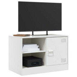 Berkfield Tv Cabinet White 67X39X44 Cm Steel - thumbnail 4