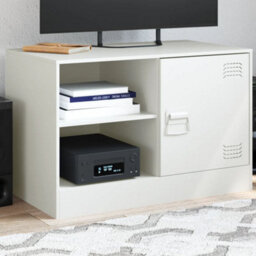 Berkfield Tv Cabinet White 67X39X44 Cm Steel