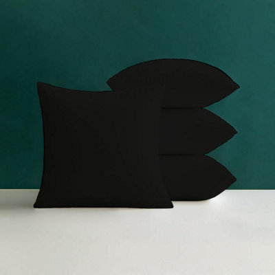 Crescent Waterproof 45X45Cm Black Garden Cushion, Shredded Foam Filled Outdoor Garden Throw Pillow Pack Of 4 - image 1