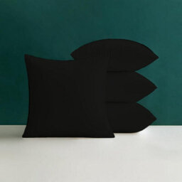 Crescent Waterproof 45X45Cm Black Garden Cushion, Shredded Foam Filled Outdoor Garden Throw Pillow Pack Of 4 - thumbnail 1