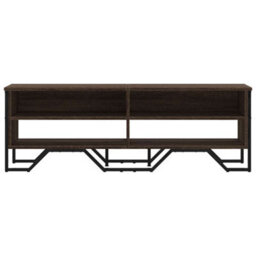 Berkfield Modern Tv Cabinet Brown Oak 122X34X41 Cm Engineered Wood - thumbnail 4