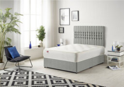 Somnior Beds Somnior Galaxy Tweed Grey 4Ft Memory Foam Divan Bed With 2 Drawers, Mattress & Headboard - Small Double - thumbnail 2