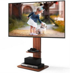 "Fativo  Corner Floor Tv Stand With Media Pallet Wood Stand For Large 65"" Tv Flat Screen" - thumbnail 1