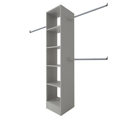 Spacepro Modular Pebble Grey Tower Unit (H)2100mm (W)450mm (D)500mm - image 1