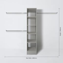 Spacepro Modular Pebble Grey Tower Unit (H)2100mm (W)450mm (D)500mm - thumbnail 6