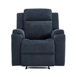 More4Homes Orka 1 Seater Fabric Manual Recliner Chair Blue - thumbnail 3