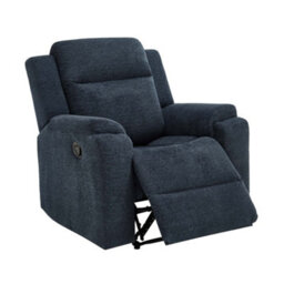 More4Homes Orka 1 Seater Fabric Manual Recliner Chair Blue - thumbnail 4